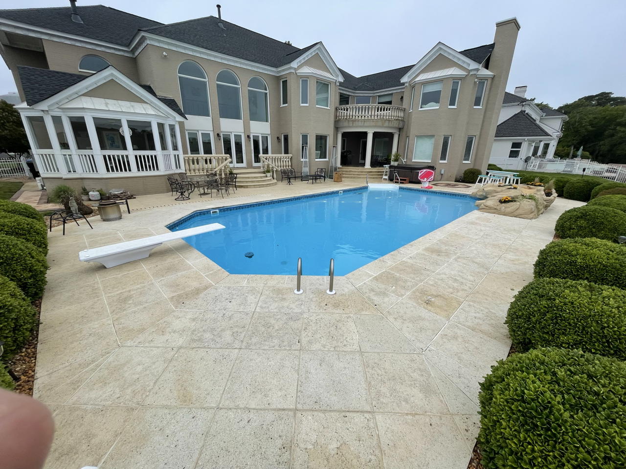 Concrete Pool Area After